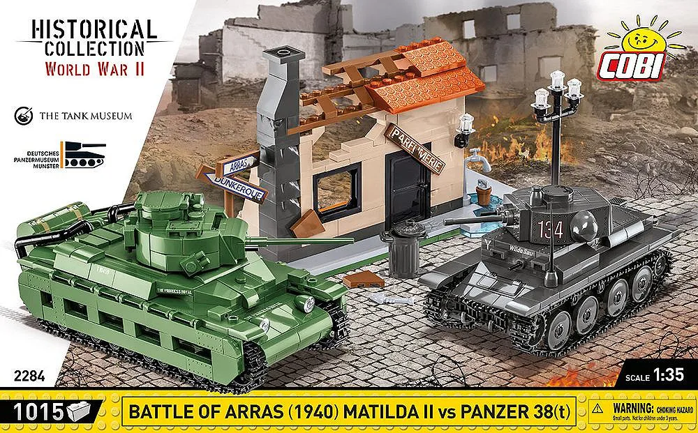 COBI 2284 Battle of Arras 1940 Matilda II vs Panzer 38(t)