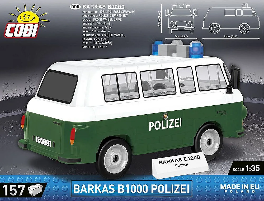 COBI 24596 Barkas B1000 Polizei