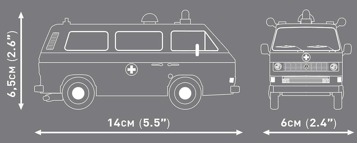 COBI 24636 Volkswagen T3 Krankenwagen