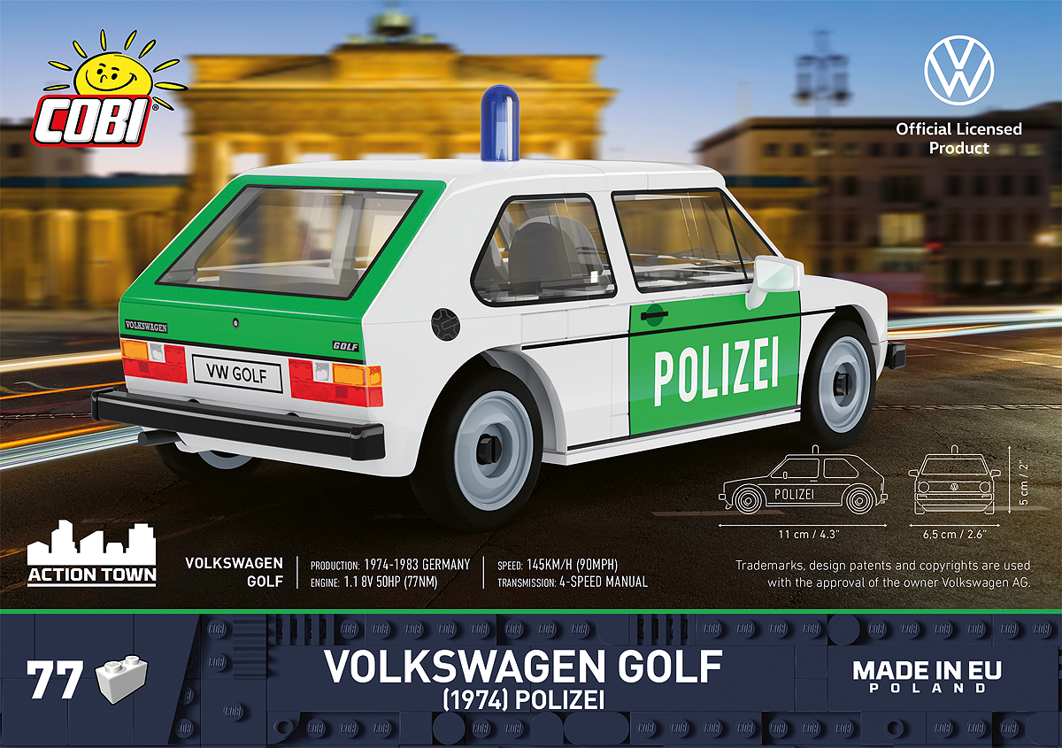 COBI 24642 Volkswagen Golf (1974) Polizei