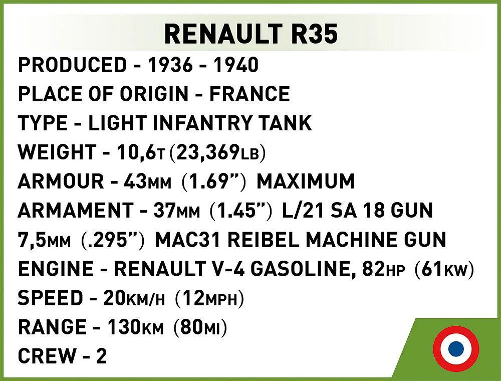 COBI 2553 Renault R35