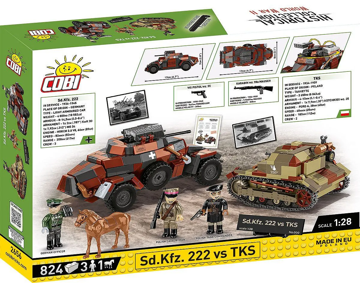 COBI 2656 Sd.Kfz. 222 vs TKS (September 1939) - Limited Edition