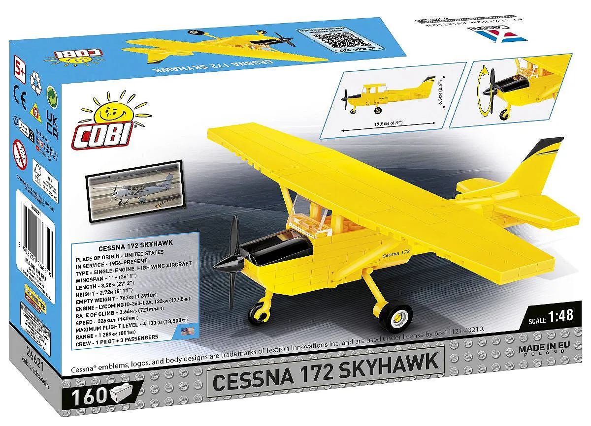 COBI 26621 Cessna 172 Skyhawk-Yellow