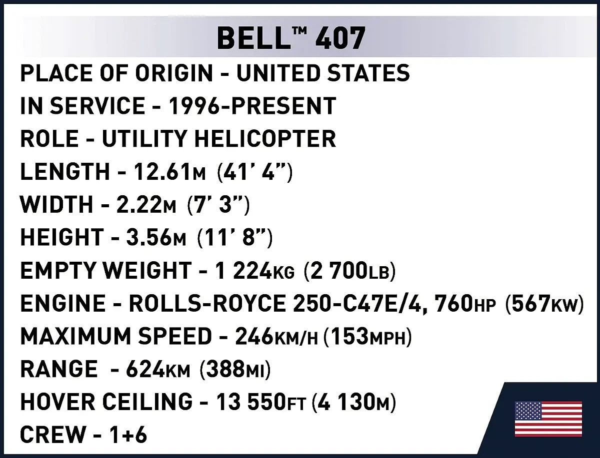 COBI 26627 Bell 407 Coast Guard