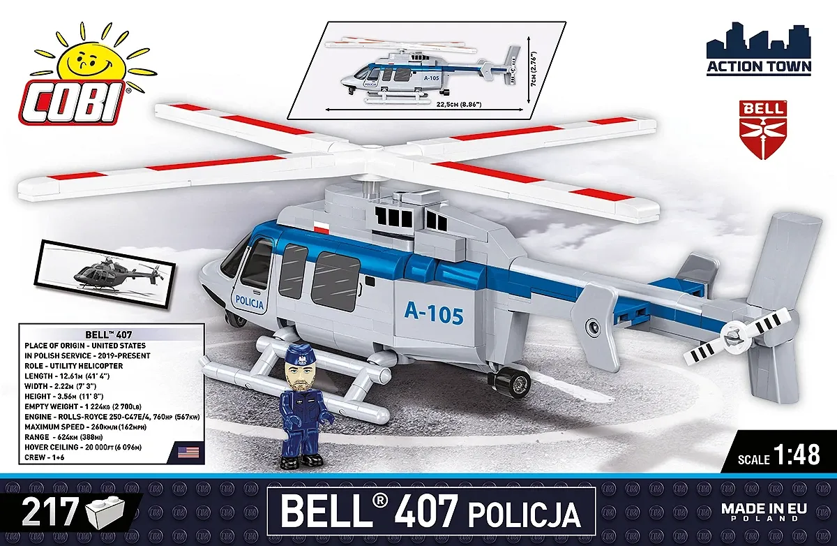 COBI 26628 Bell 407 Policja
