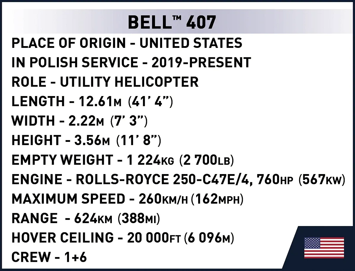 COBI 26628 Bell 407 Policja