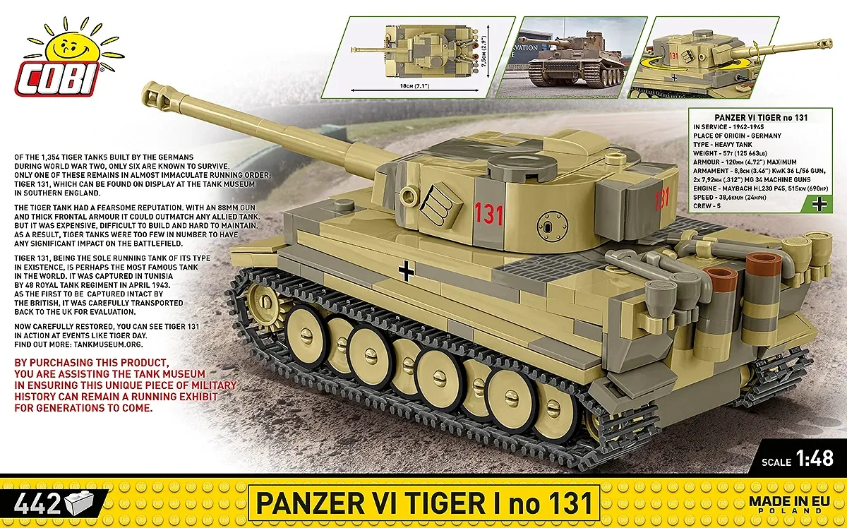 COBI 2734 Panzer VI Tiger I no 131