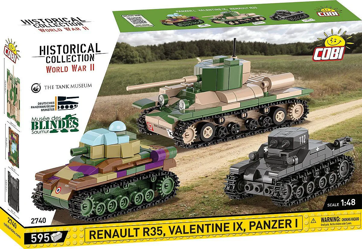 COBI 2740 Renault R35 - Valentine IX - Panzer I
