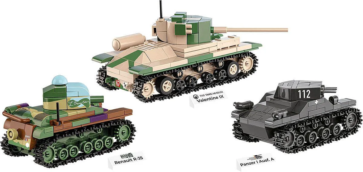 COBI 2740 Renault R35 - Valentine IX - Panzer I