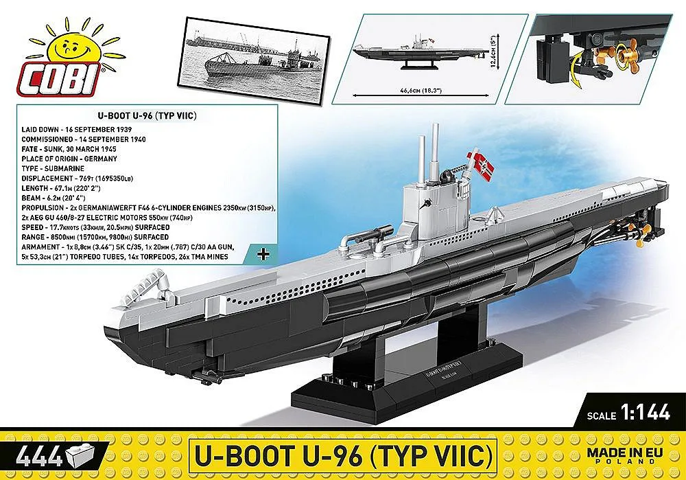 COBI 4847 U-Boot U-96 Typ VIIC