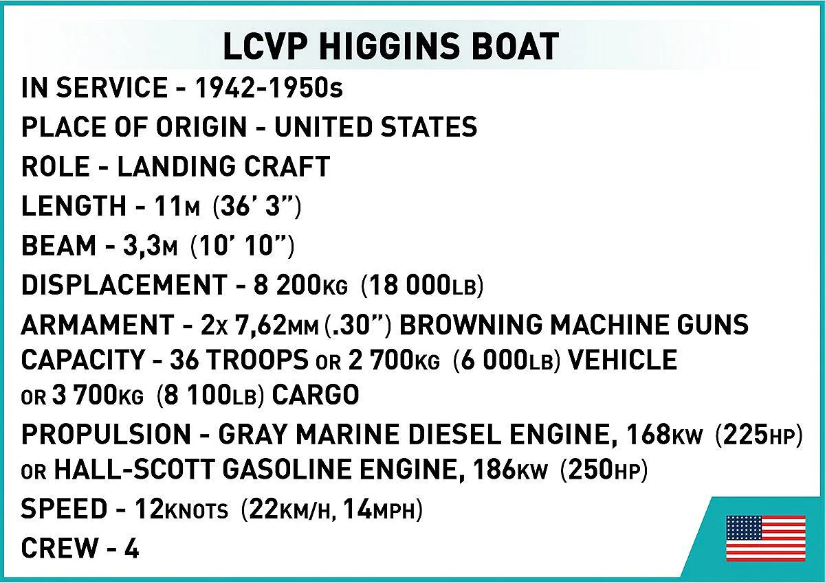 COBI 4848 LCVP Higgins Boat - Limited Edition