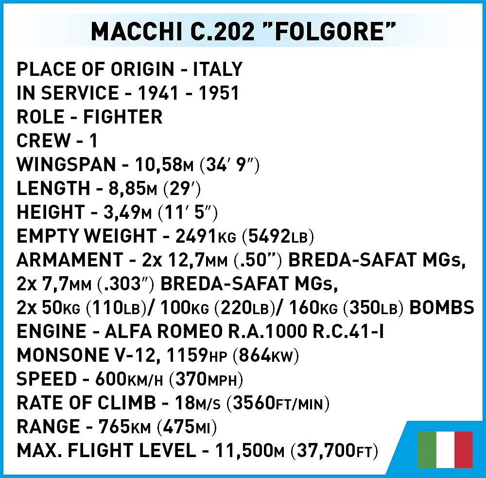 COBI 5760 Macchi C.202 "Folgore"