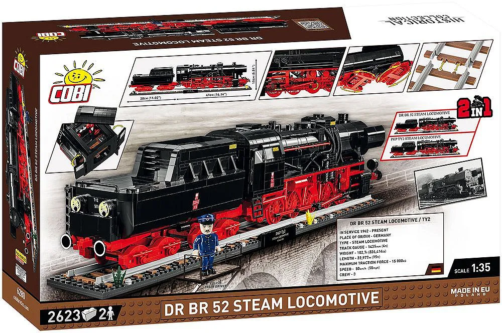 COBI 6280 DR BR 52 Steam Locomotive 2in1 - Executive Edition