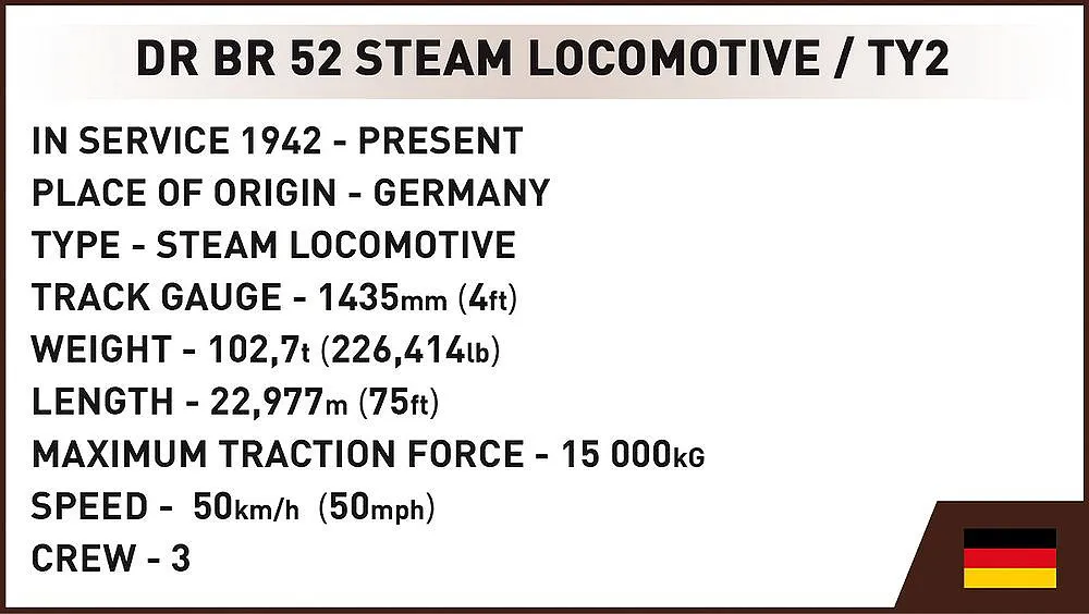 COBI 6280 DR BR 52 Steam Locomotive 2in1 - Executive Edition