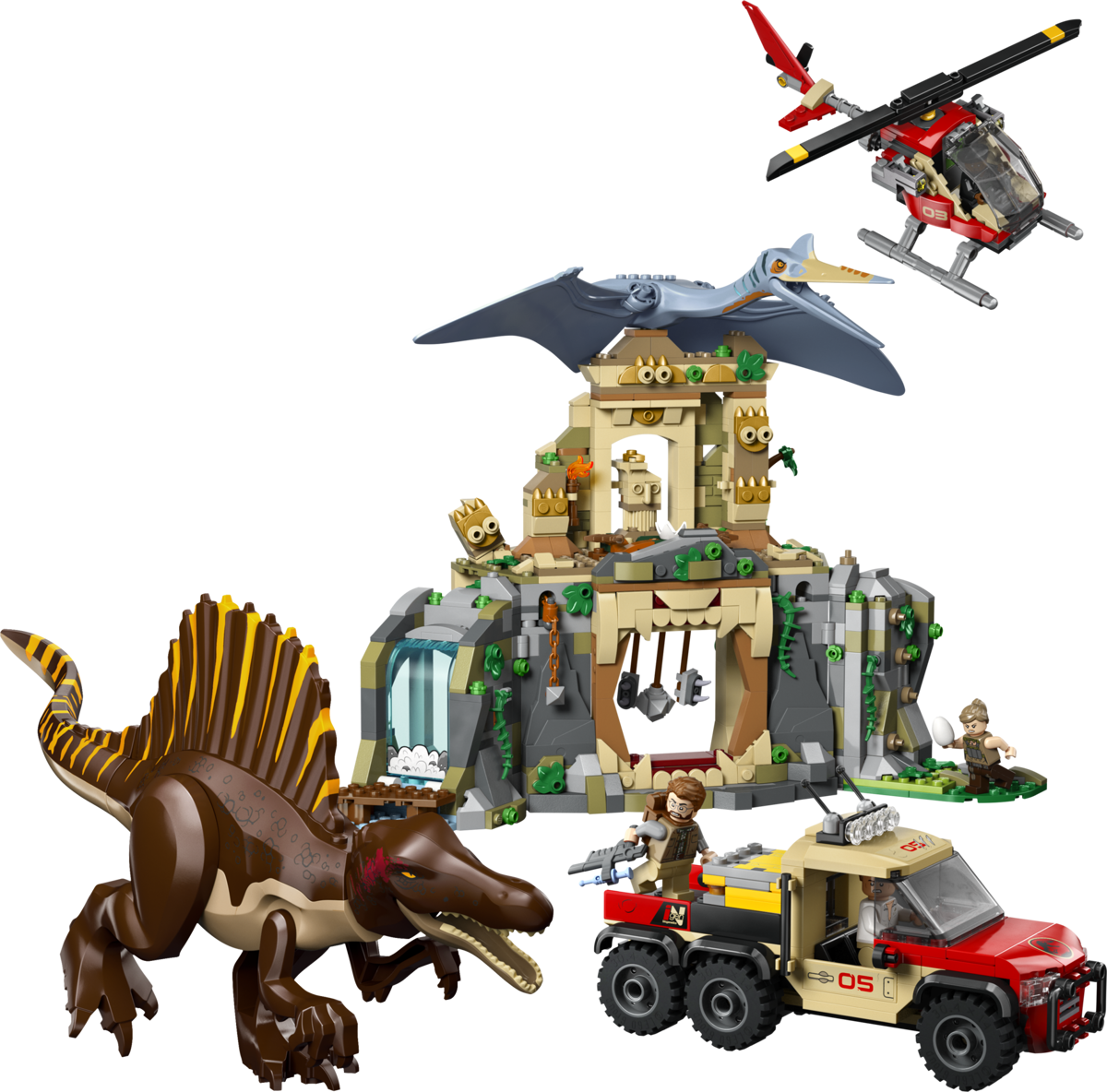 COBI 76976 Spinosaurus & Quetzalcoatlus luchtmissie